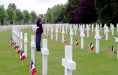 Marine At Cemetary